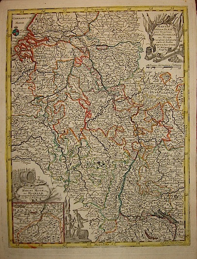 Seutter Matthaeus (1678-1757) Martis Area et Alea per Tractum Rheni, Mosellae ac Mosae... s.d. (ma 1744) Augsburg, presso C.Lotter 